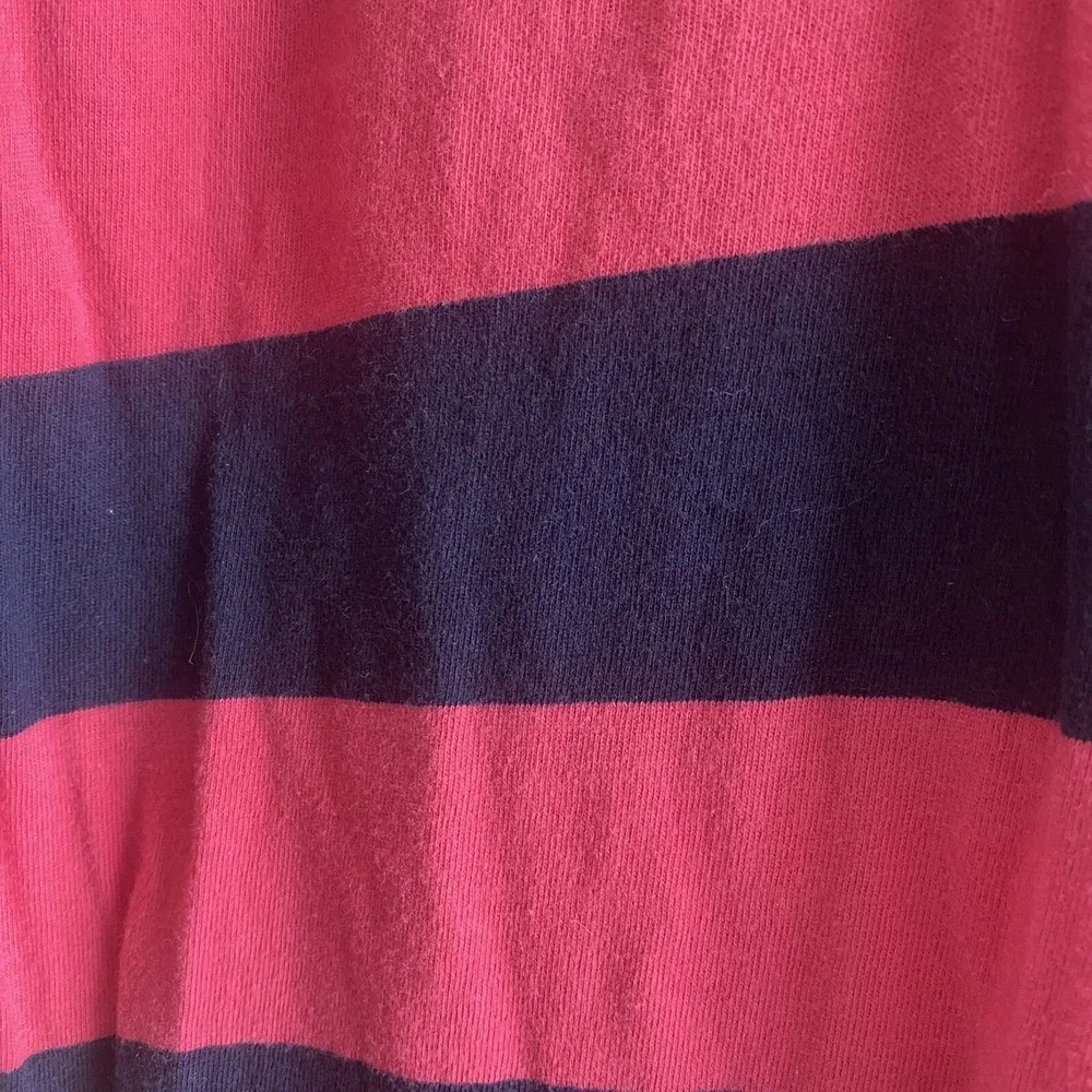 Chaps Dress Girls 8 10  Blue and‎ Pink Stripe Long Sleeve